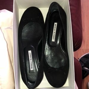 Manolo Blahnik Suede Ballet flats
